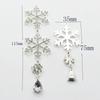 LKERAN Snowflake Pendant Button 3Pcs Alloy Craft Rhinestone Hanging Party/Christmas Decoration Crystal Accessories