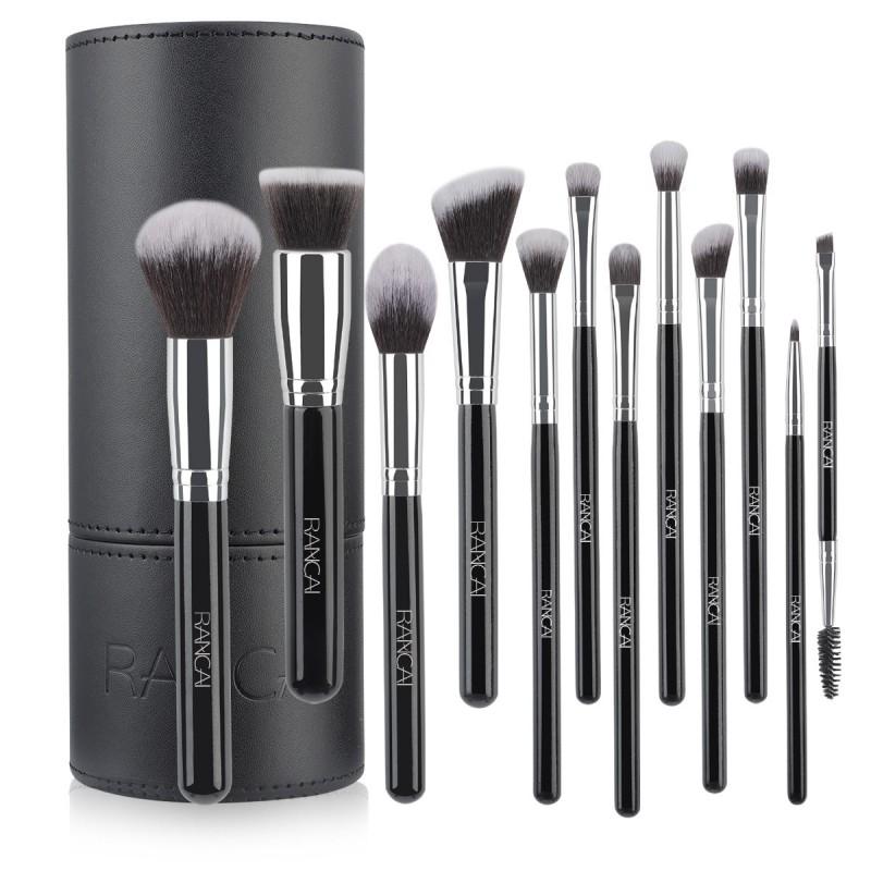 12pcs Brown Makeup Brush Set Soft Brushes Eyeshadow Powder Foundation Beauty Tools