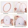 5Pcs Adjustable Embroidery Hoop with Spring Clip Oval Shape Stitching Frame for Embroidery Needlecraft Stitching Project