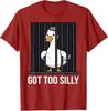 Got To Silly Pun Funny Animal Punny Jail Meme Goose TShirt Y2k Cute Goose Clothes Novelty Gift Short Sleeve Saying Tee Humorous