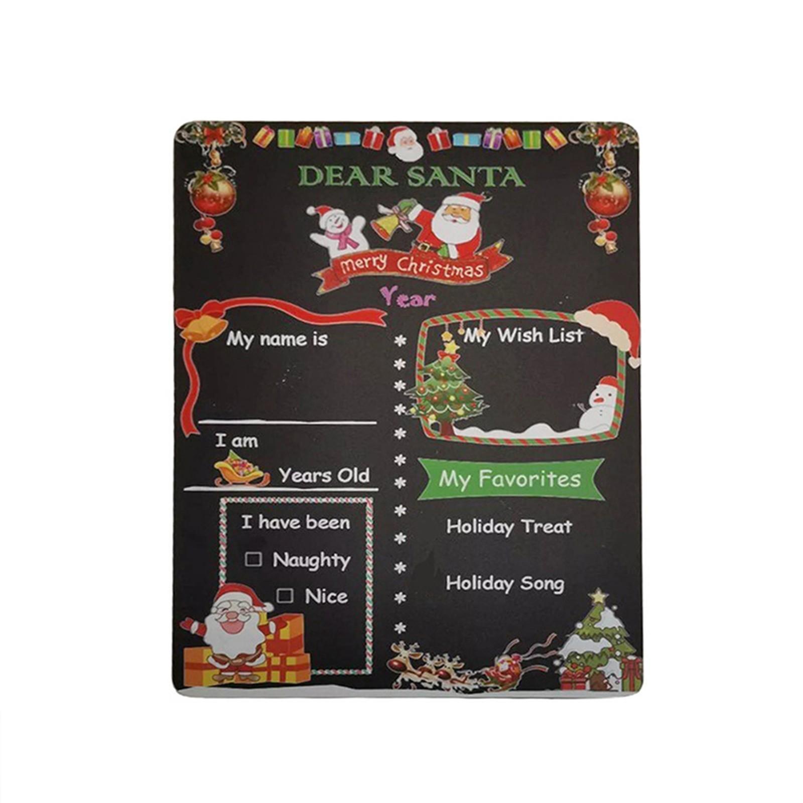 

Доска обратного отсчета на Рождество Детский список рождественских желаний Календарь Доска для украшения Рождественская фото Доска