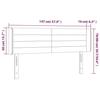 VidaXL Tête de Lit à LED Meuble de Chambre à Coucher Accessoire de Lit Double Tête de Cadre de Lit Intérieur Bleu 3123380