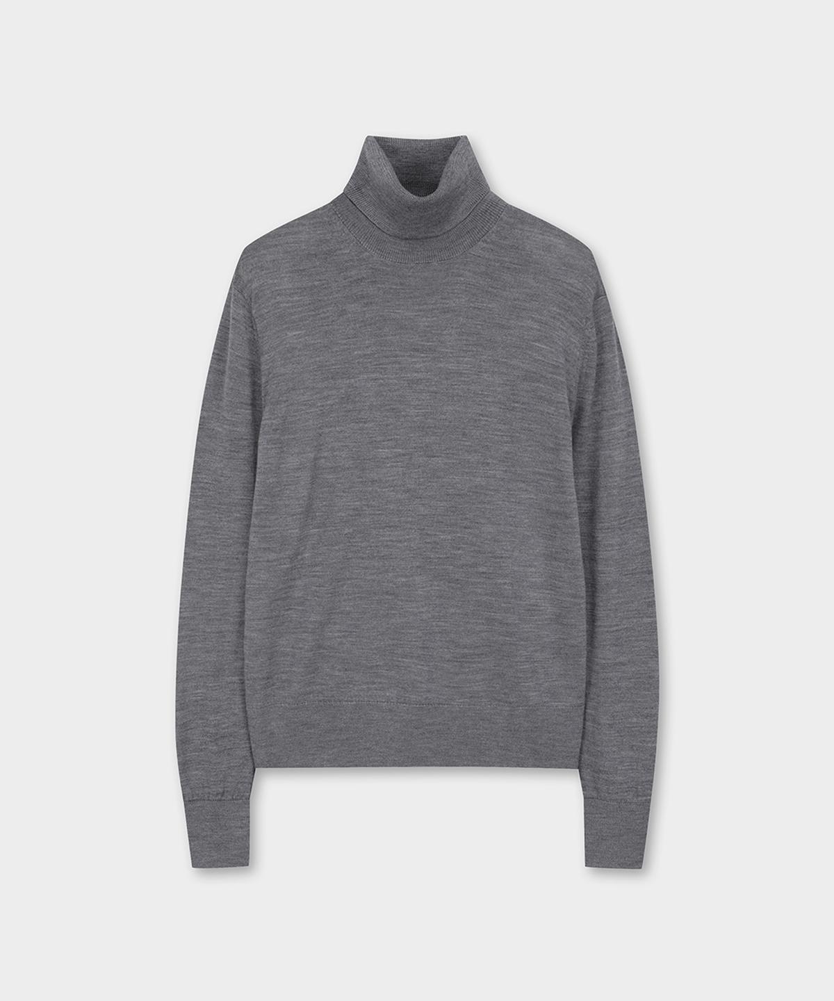Brooks Brothers [Women S] Merino Wool Turtleneck Sweater (Grey) (Bbwuwf4031Wef) Grey/Xs