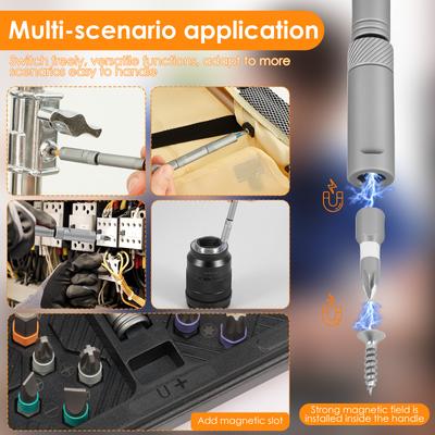 34 In 1 Magnetic Screwdriver Set DIY Ratchet Screwdriver Set Multi Bit Drive Set with Detachable Ratchet Handle for Compute