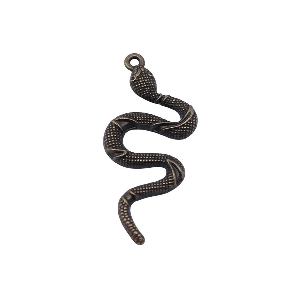 Cobra Snake Charms Antique Bronze Silver Pendants For DIY Bracelet Necklace Jewelry