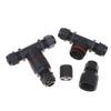 1Pcs Quick Screw Connect Push-in Terminals IP68 T Shape Waterproof Electric Connector 2/3/4/5Pin For Junction Box Wire Connector