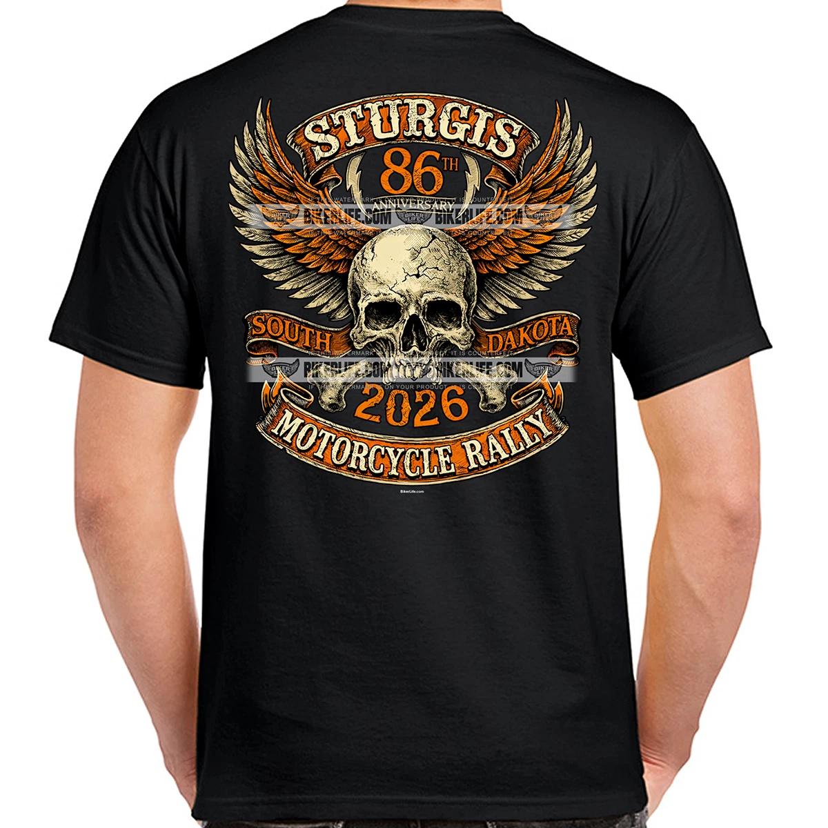 T-Shirt 2026 Sturgis Motorcycle Rally Skull Banners No Harley XS