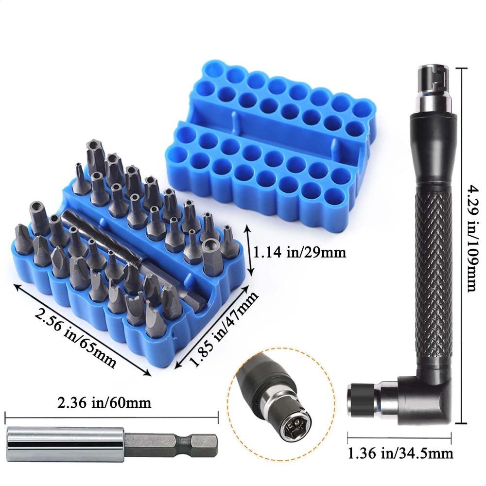 1/4in Security Screwdriver Bit Set Hollow L-type Double-ended Ratchet Wrench  Repair