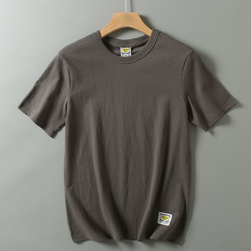 210G Washed Men's Casual Bottoming Shirt Short Sleeve T-shirt