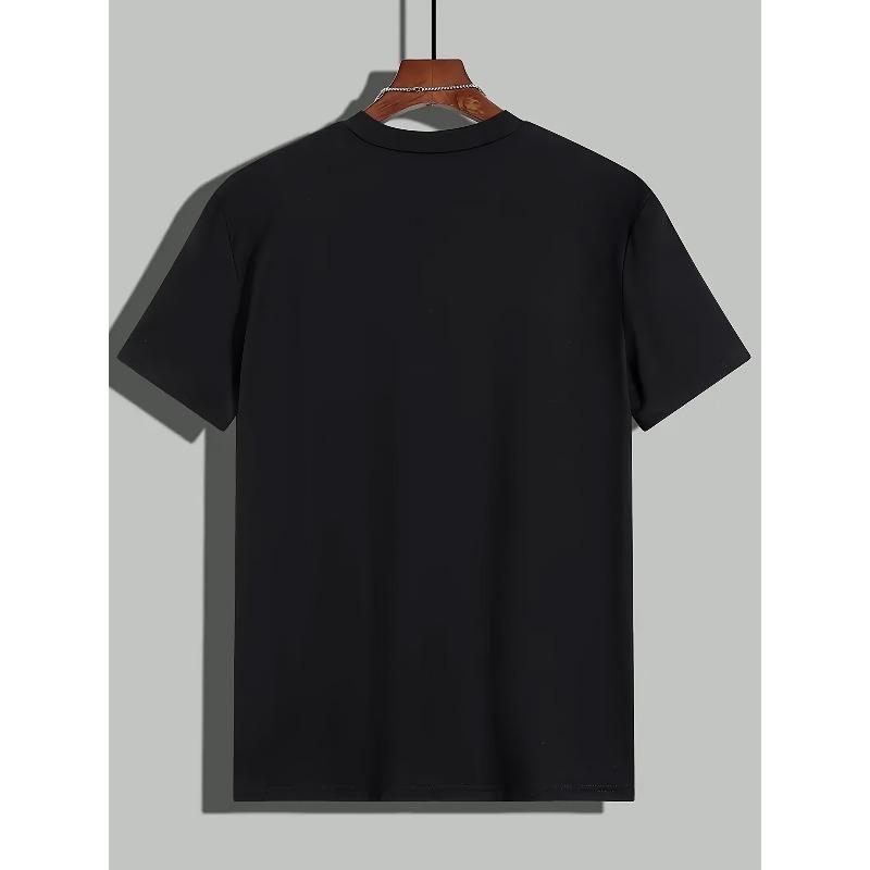 Herren Freizeit-T-Shirt mit Rundhalsausschnitt und kurzen Ärmeln - „Alles ist einfacher als zuvor!“""" Muster, Sommer-T-Shirt, Normale Passform, Perfekt für Erwachsene, Übergröße"""