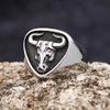 Anello Testa di Toro in Acciaio Inossidabile 316L Vintage Lucido Gioielli Spagnoli Matador Regalo Per Uomini Donne