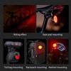 Bike Tail Light Rechargeable Brake Sensor Bicycles Rear Light Rechargeable Waterproof Taillight With 5 Lighting Modes For