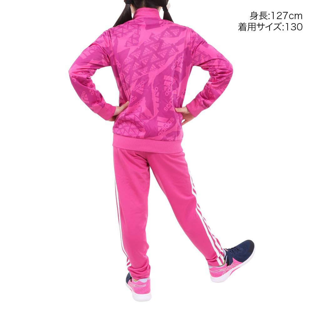 Adidas Essentials Print Tracksuit Set for Fuchsia J160 All-Over Kids, KOS14, Semi-Sid (IS2558),