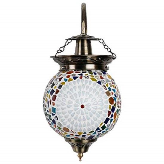 Skleněné nástěnné svítidlo ve tvaru koule pro obývací pokoj, domácí dekorace, turecké svítidlo (Vícebarevné, žárovka není součástí dodávky