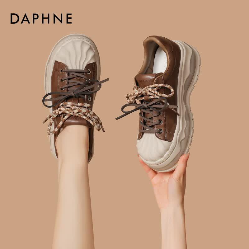 Daphne Women s Shell-Toe Platform Casual Sneakers 36