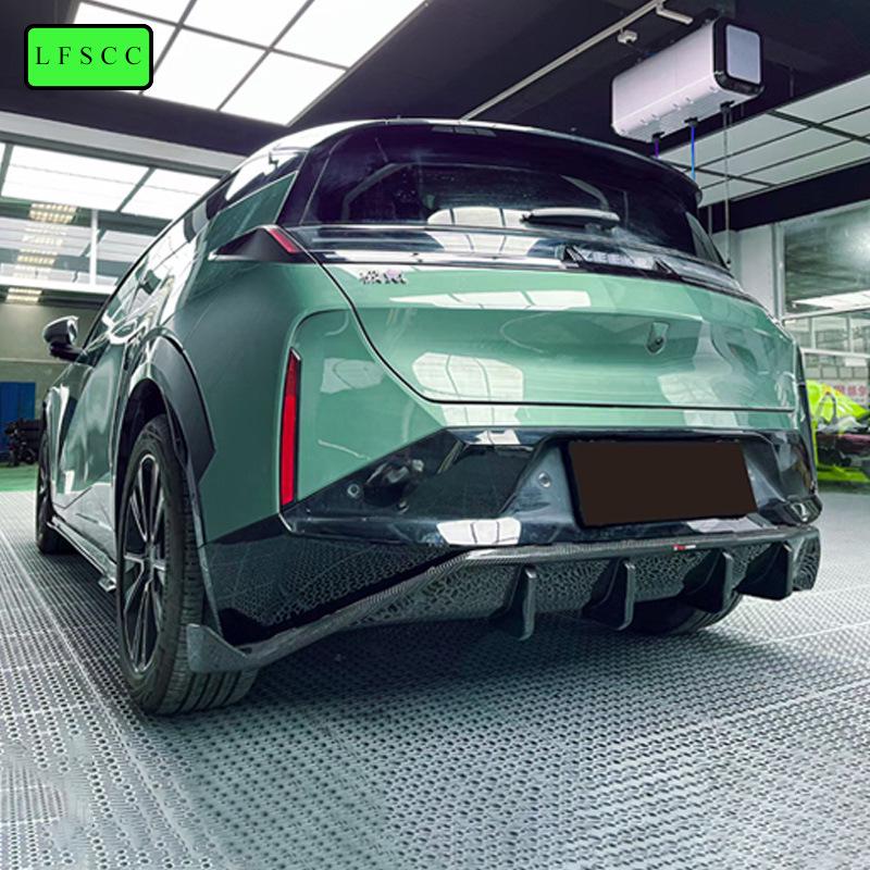 Carbon Fiber Body Kit for 2023 Zeekr X: Includes Front Lip, Side Skirts, and Rear Lip for Easy, Non-Destructive Installation.