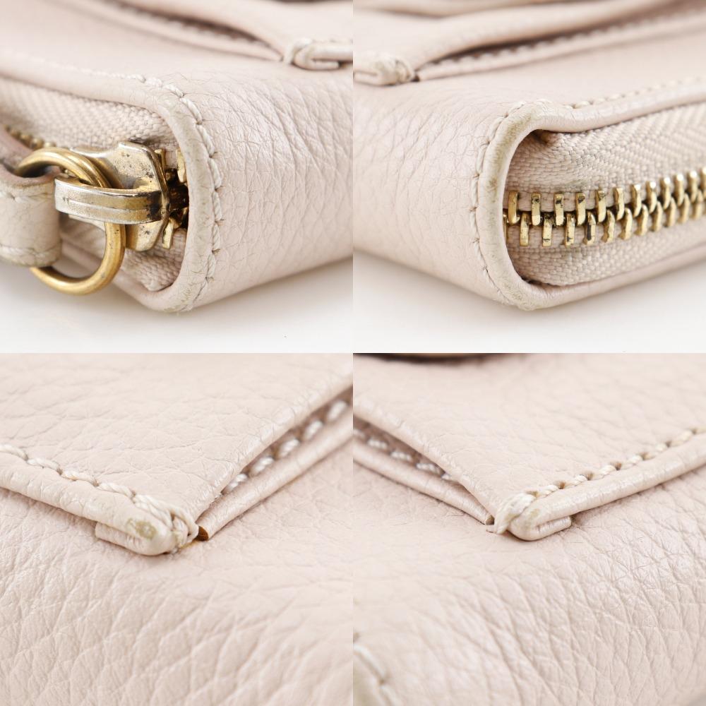 Chloe Paraty Purse 3P0375-043 Zip Around NUDE PINK pink leather Women Used