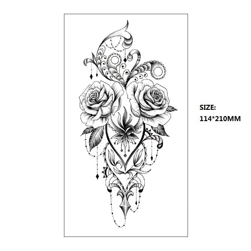 Bohemian Geometric Shape Water Transfer Small Full Arm Back Sexy Simulation Tattoo Sticker