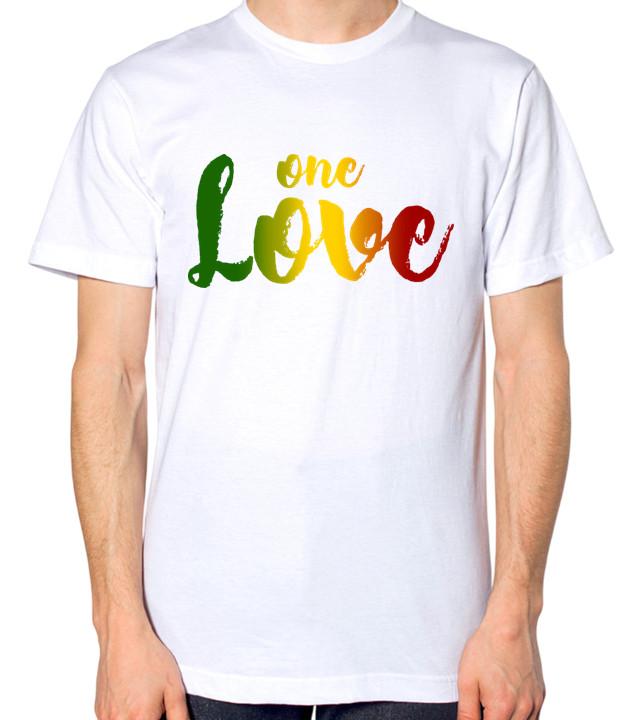 Love T-Shirt Men Women Unisex Reggae Rasta Rastafarian Top S разноцветный