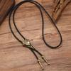 Crow Skull Cowboy Braids Rope Bolo Tie Shirt Collar Necktie Jewelry Necklace