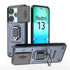 For Xiaomi Redmi 13 Case Luxury Ring + Movable Window Back Cover Armor Case For Xiaomi Redmi 13 Redmi13 Phone Case