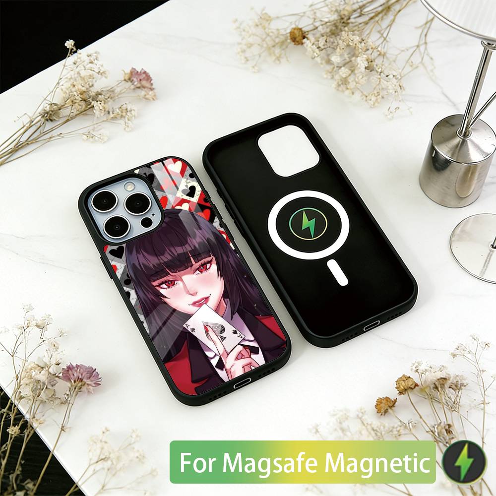 Kakegurui Yumeko Jabami Phone Case For iPhone17,16,15,14,13,12,11 Plus,Pro Magnetic For Magsafe Wireless Charging iPhone14