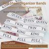 Bed Sheet Organizer Bands,Sheet Organizer and Storage for Linen Closet -Bed Sheet Bands for Organizing-Sheet Labels for Bedding,Elastic Bands for