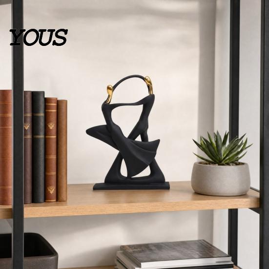 Durable Resin Sculpture Musician Sculpture, Stable Base Abstract Guitar Saxophone Singer Statue, Band Theme Decoration, Home Art Decor