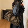 Yogodlns Leopard Print Canvas Shoulder Bag Fashion Large Capacity Tote Bag Woman Handbag for Daily Commute High Quality Bag