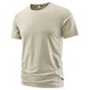 Solid color short-sleeved t-shirt men's half-sleeved top round neck loose t-shirt