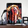 Woman Listening to Music Metal Poster Customized Wall Art Retro Vintage Tinplate Signs for Living Room Decorations Man Cave Home