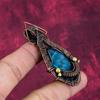 Neon Apatite Gemstone Pendant Handmade Pendant Copper Wire Wrapped Unique Jewelry