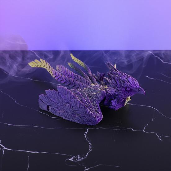 3D Printed Phoenix Toy Articulated Flexible Fidget Bird Figurine Cool Animal Statue Stress Relief Desktop Decoration for Adults