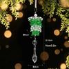 Christmas decoration acrylic pine cone hanging ornament, simulated pine cone pendant, transparent crystal small tree decoration, suitable