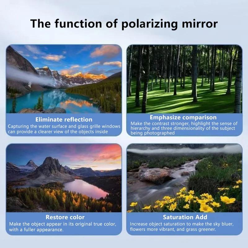Mobile Photography Polarizer Lens Filter With Clip CPL Polarizer Eliminates Reflection And High-Definition Filter