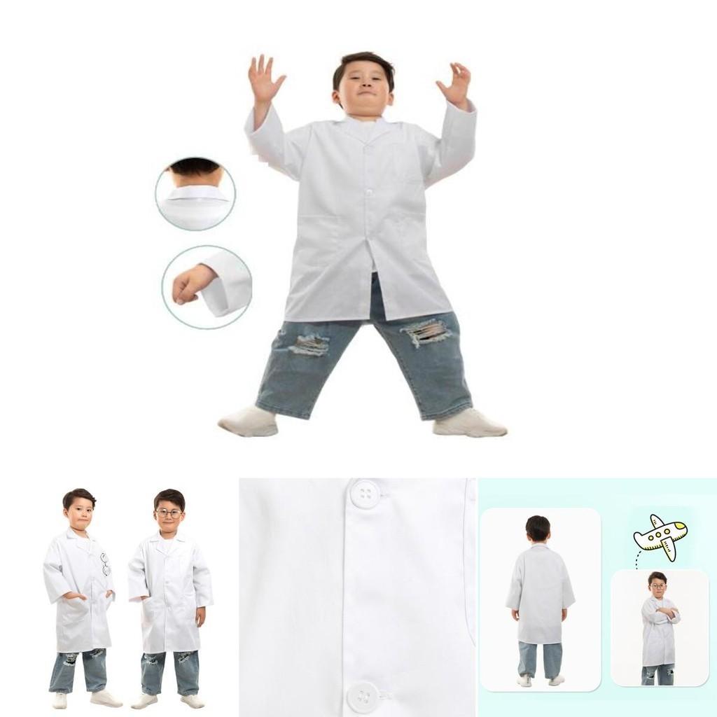 Camice Bianco da Medico per Bambini Camice da Laboratorio Bianco per Giochi di Ruolo Esperimenti Scientifici