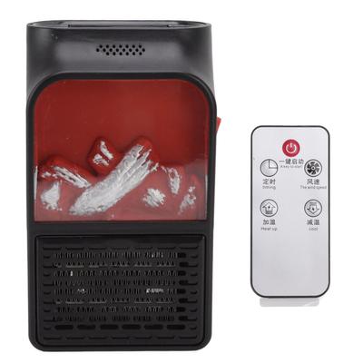 Mini ohřívač Flame 1000W PTC Keramický Rychlé Zahřívání Tichý Přenosný Krbový Ohřívač s Ohnivzdorným