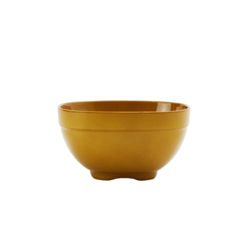 Asahi Koyo Small Round Bowl, Retro Amber, Cafe Style, Dishwasher and Microwave Safe, Made In Japan, Solow