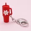 Popular Soft Rubber Stanley Cup Pendant Keychain - Creative Milk Tea Cup Keyring Available