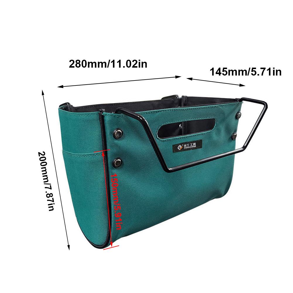 Ladder Multipurpose Tool Pouch Waterproof Oxford Cloth Hanging Tool Organizer Bag Large Capacity Folding Ladder Tool Storage Bag
