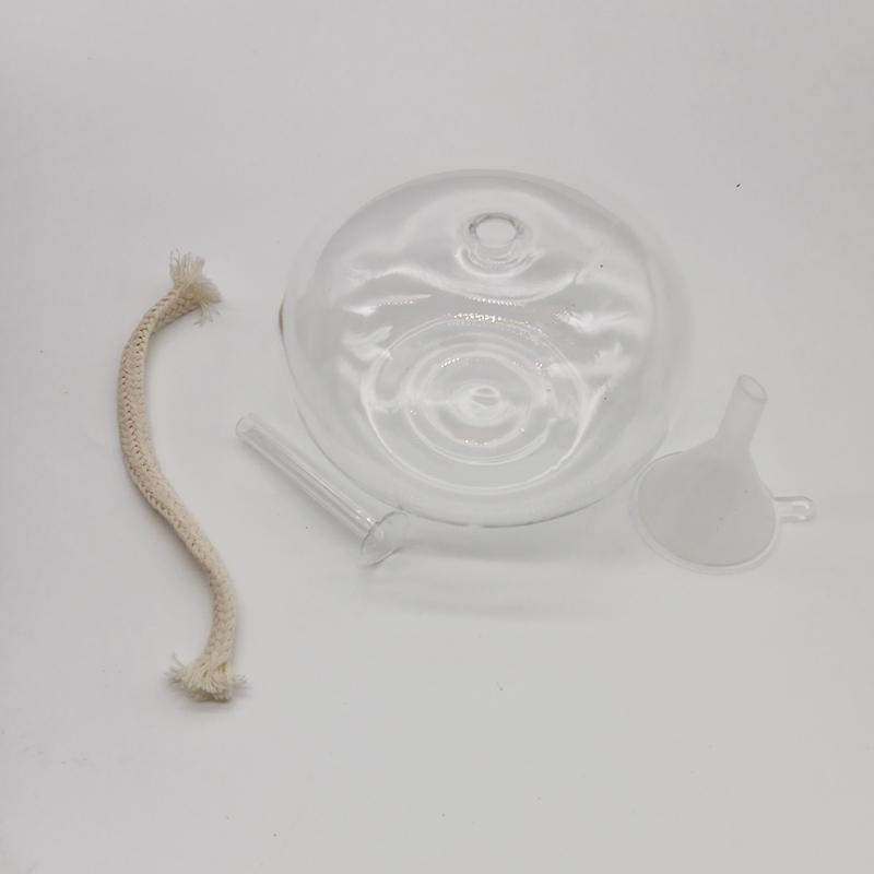 Handmade Glass Candlestick Oil Lamp Candlelight Dinner Clear Candle Holders Christmas Decorations For Party Bar Home Decor