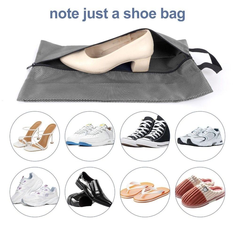 Portable Hand-Held Shoe Carrier Bag Oxford Cloth Lightweight Shoe Storage Bag Waterproof with Zipper Golf Shoe Bag