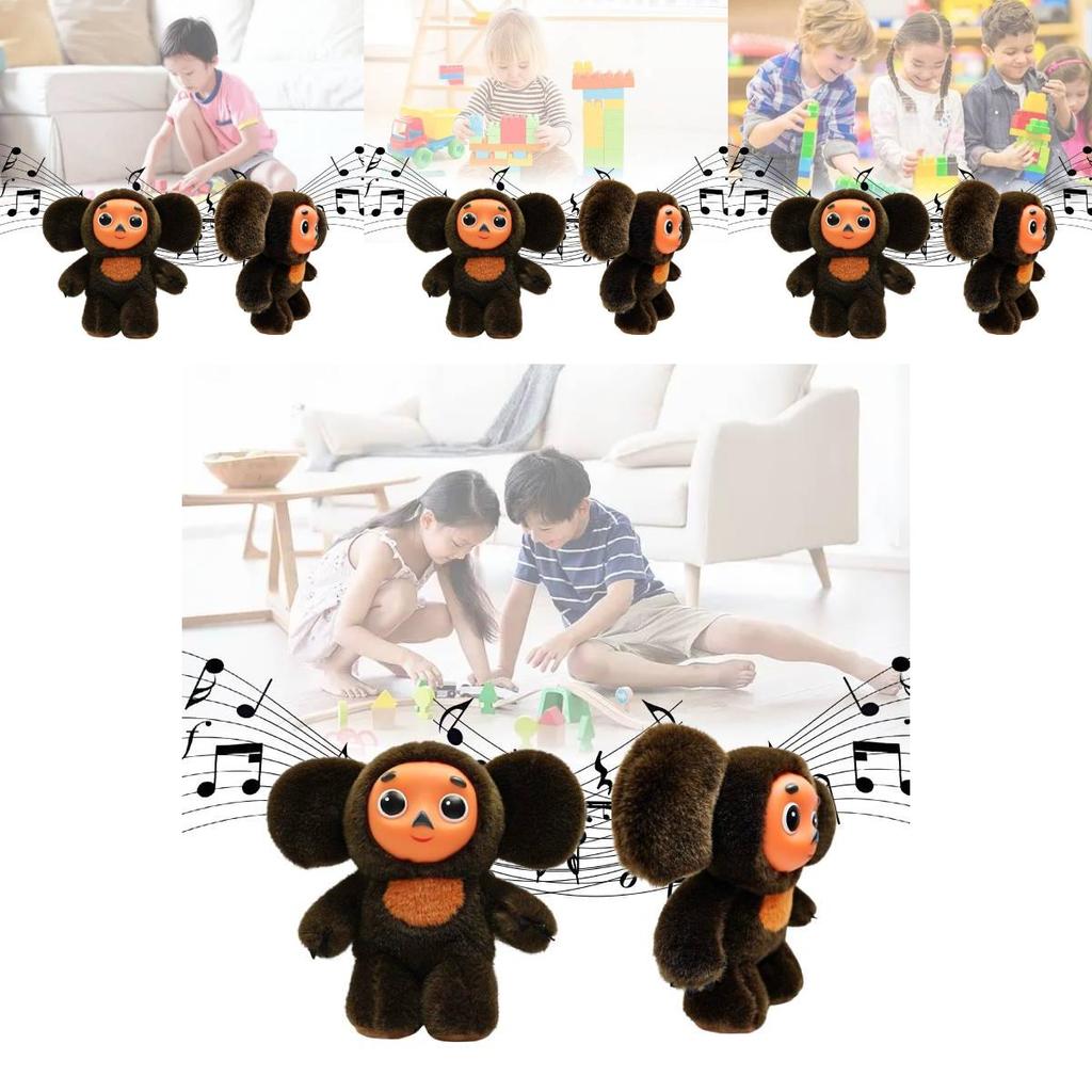 Soft And Cuddly Cheburashka Plush Toy With Music Feature In Deep Green Color