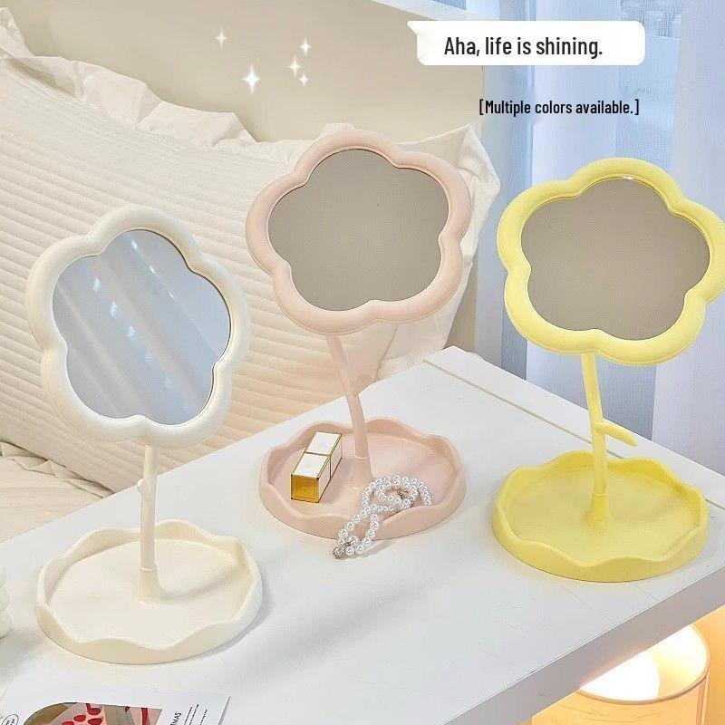 

Stylish Rotatable Floral Mirror: Perfect for Dorms, Bedrooms & Desktops, Instagram-Worthy Design
