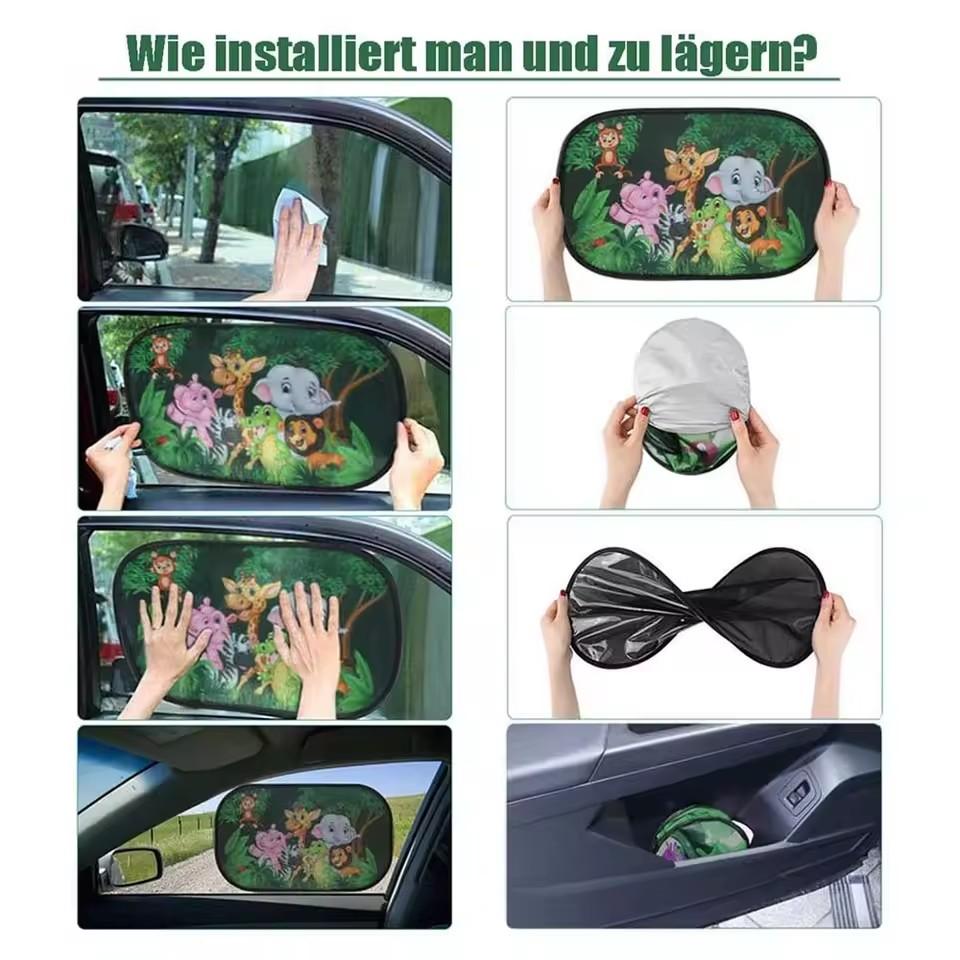 Car Sun Shade UV Protection Electrostatic Adsorption Car Window Sunshade For Kids Universal Auto Curtain Outdoor Sunscreen