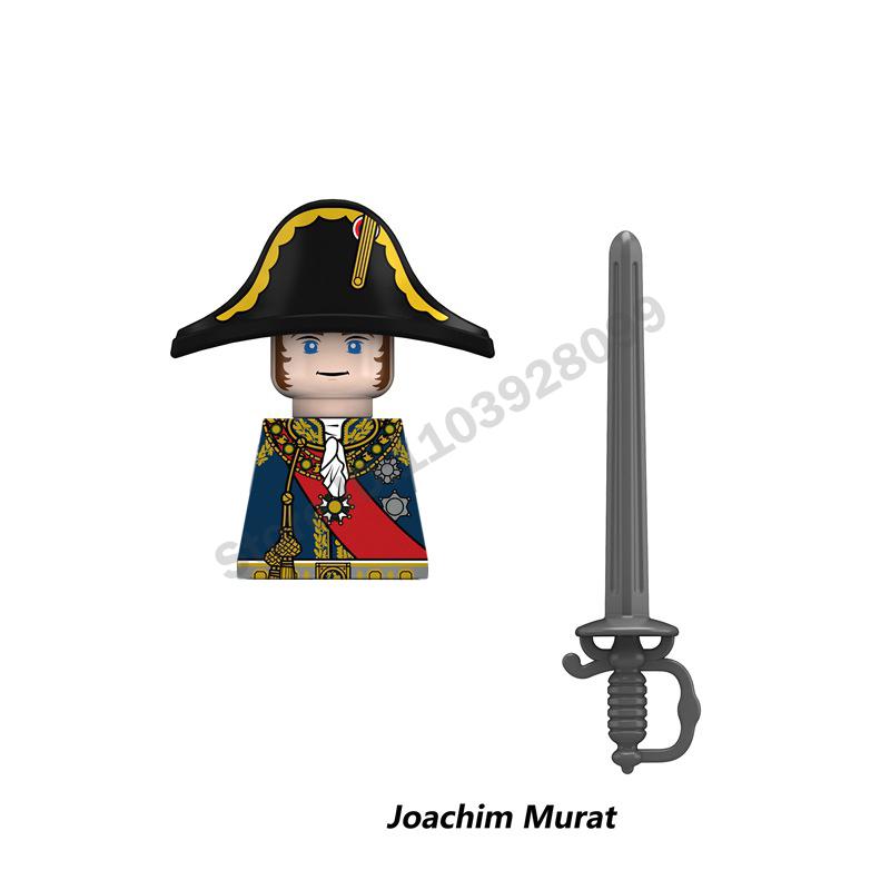 Middle Ages Military Napoleonic Wars Figures Building Block British French Prussia Infantry Knight General Duke Characters Brick