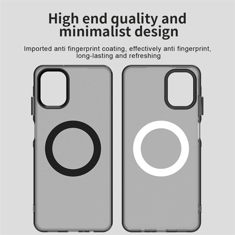 For Samsung Galaxy A06 5G Deksel Magsafe Trådløs Lading Deksel Samsung Galaxy A06 A16 A26 A36 A56 5G Matt TPU Telefondeksel Støtfanger