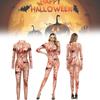 Trendy 2024 European And American Style Women's Halloween Jumpsuit With Bloodstain Digital Print Design