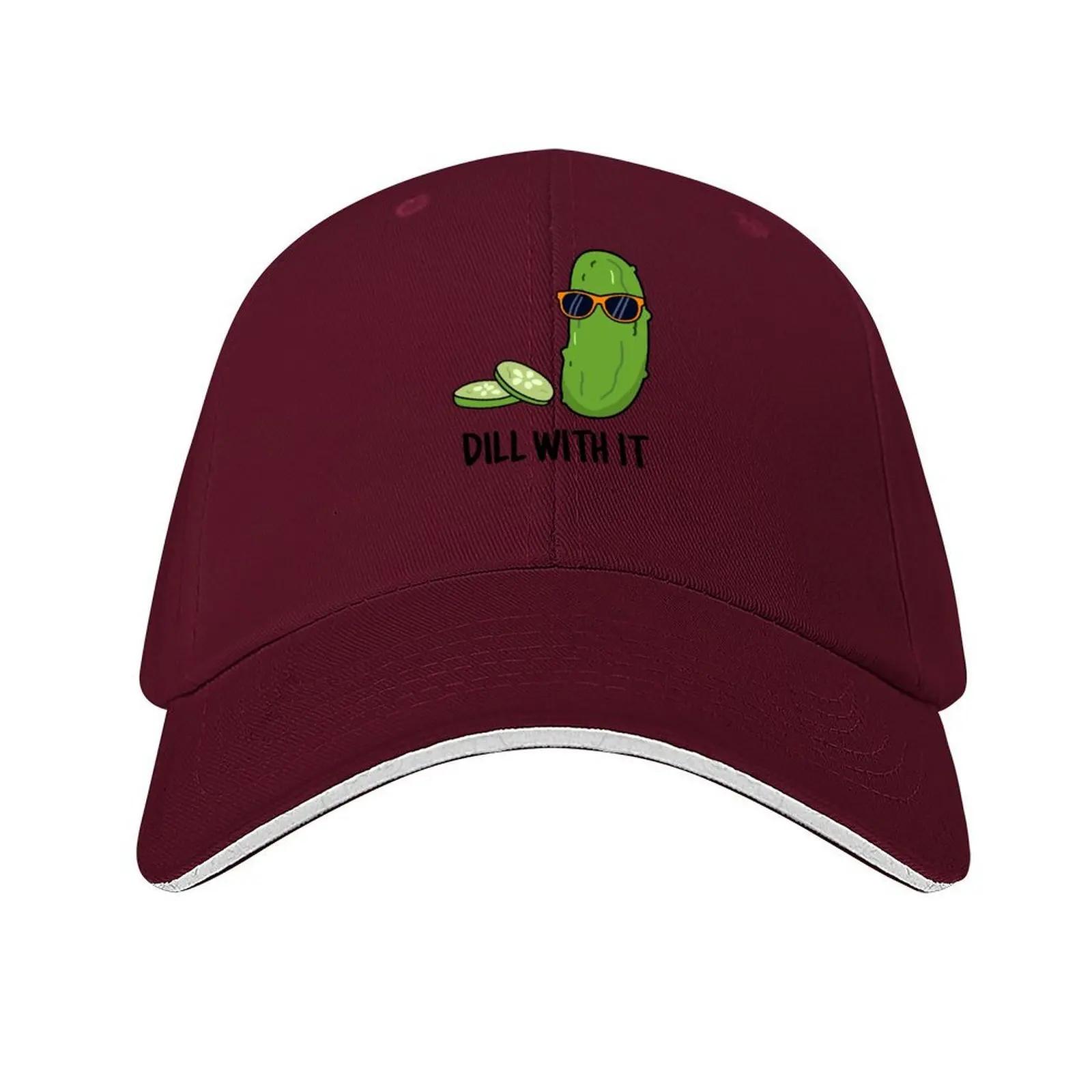 Dill With It Food Pun Baseball Cap Mountaineering Unique hats designer cap Hip Hop Women s Beach Outlet 2025 Unisex s