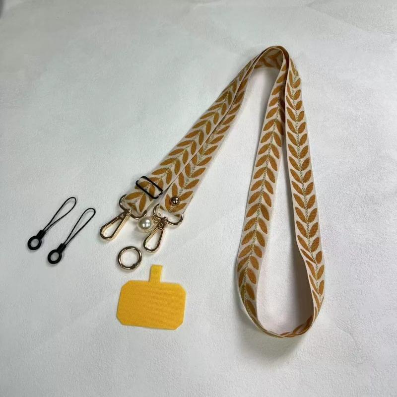Mobile Phone Strap Lanyard Long Crossbody Shoulder Chain Pearl Pendant Hanging Adjustable Halter Neck Wide Cloth